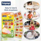 Hopop Mosquito Repellent Patches | MoZzbito 100% Natural Baby Mosquito Patches | Upto 12 Hour Protection Mosquito Sticker | Suitable for Kids & Adults | Deet Free | Pack of 24 | Transport