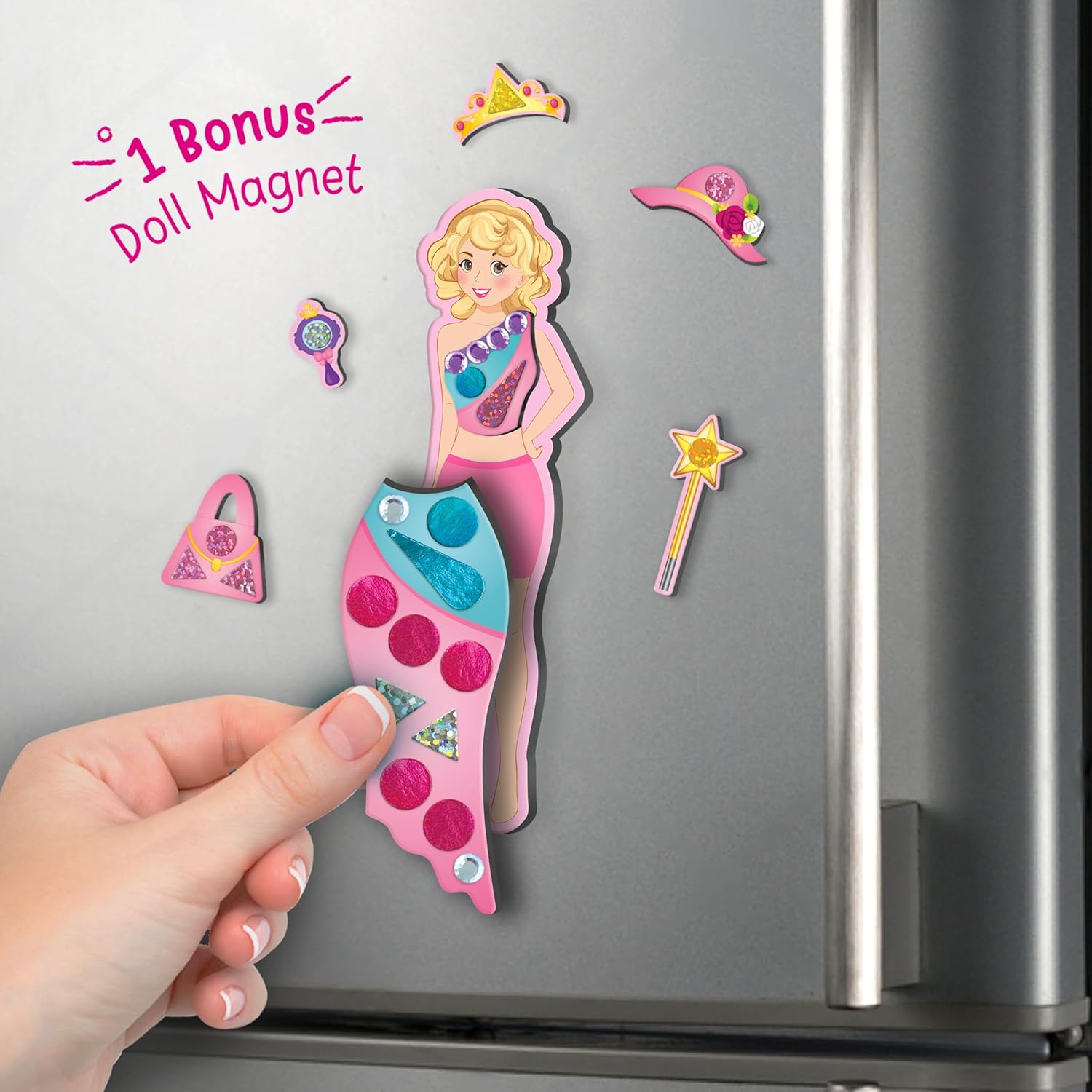 Imagimake DIY Magnetic Dress-Up Princess |Pretend Play Toys for Girls | 30 Magnetic Dresses & Accessories | Interchange & Create Unlimited Outfits | Birthday Gift for Girls Ages 3,4,5,6,7,Multicolour
