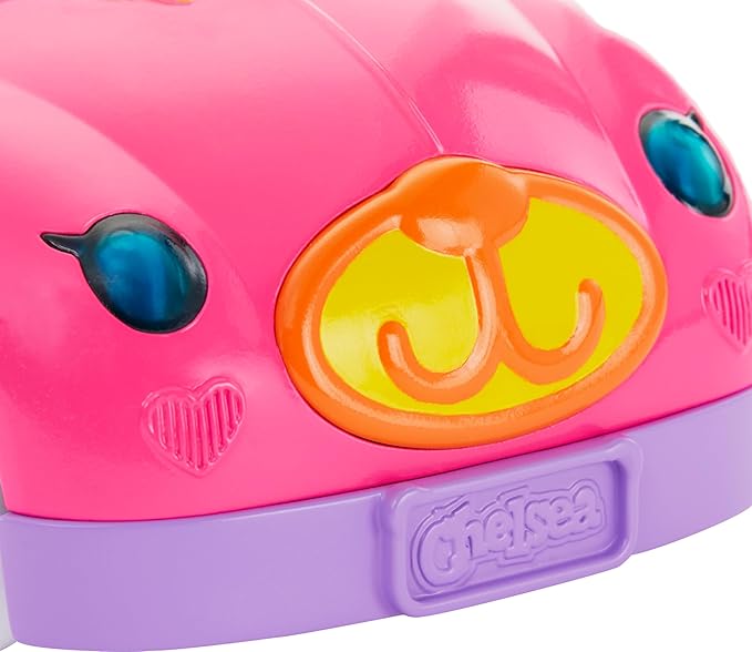 Barbie Chelsea Doll & Toy Car Set with Bear-Themed Convertible & Teddy Bear Accessory, Blonde Small Doll Wears Removable Skirt & Shoes