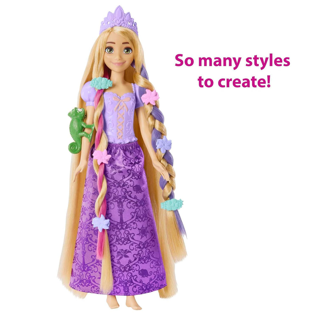 Disney Princess Toys, Rapunzel Doll with Color-Change Hair Extensions and Hair-Styling Pieces, Inspired by The Movie​​
