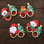 Glitter Reindeer Christmas Goggles Eye Glasses Xmas Party Props Costume Favors Christmas Gift For Kids Xmas Party Accessories Unisex celebration item