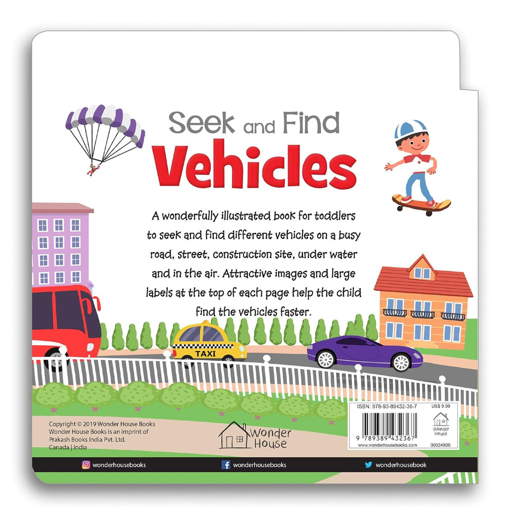 Seek And Find - Vehicles : Early Learning Board Books With Tabs