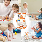 Crackles Light and Sound Musical Upside Down Elephant Toy with Levitating Blowing Floating Ball Crawling Toys for Kids, Electric Walking Toys for 3+ Years -Multi Color
