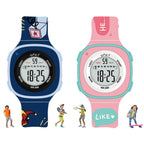 SPIKY Digital Sports Watch for Kids | Multifunctional, Luminous Display, Alarm | Water Resistant & Printed Silicone Strap | Best Birthday Gift Wrist Watches for Girls & Boys | Age 2-14 yrs
