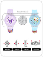 SPIKY Analog Watch for Kids | 3D Cartoon | 7 Multicolor LED Luminous Lights with Silicone Strap | Unisex Best Birthday Gift | Analogue Wrist Watches for Boys & Girls | Age 3-10 yrs