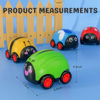 GRAPHENE Pullback Bees Car for Toddler Unbreakable Beetle Toy Cartoon