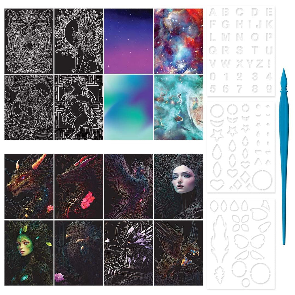 Kaleidoscope Etch Art Foil Creations Amazing Beasts (Mythical Creatures)