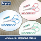 Hopop Grooming Kit for Newborn | 7 in 1 Baby Grooming Kit | Suitable for Newborns & Toddlers | Soft Bristle Hair Brush, Rounded Teeth Hair Comb, Nail Scissors, Nail Cutter, Nail File, Nose Cleaner, Finger Toothbrush with protective case | Blue