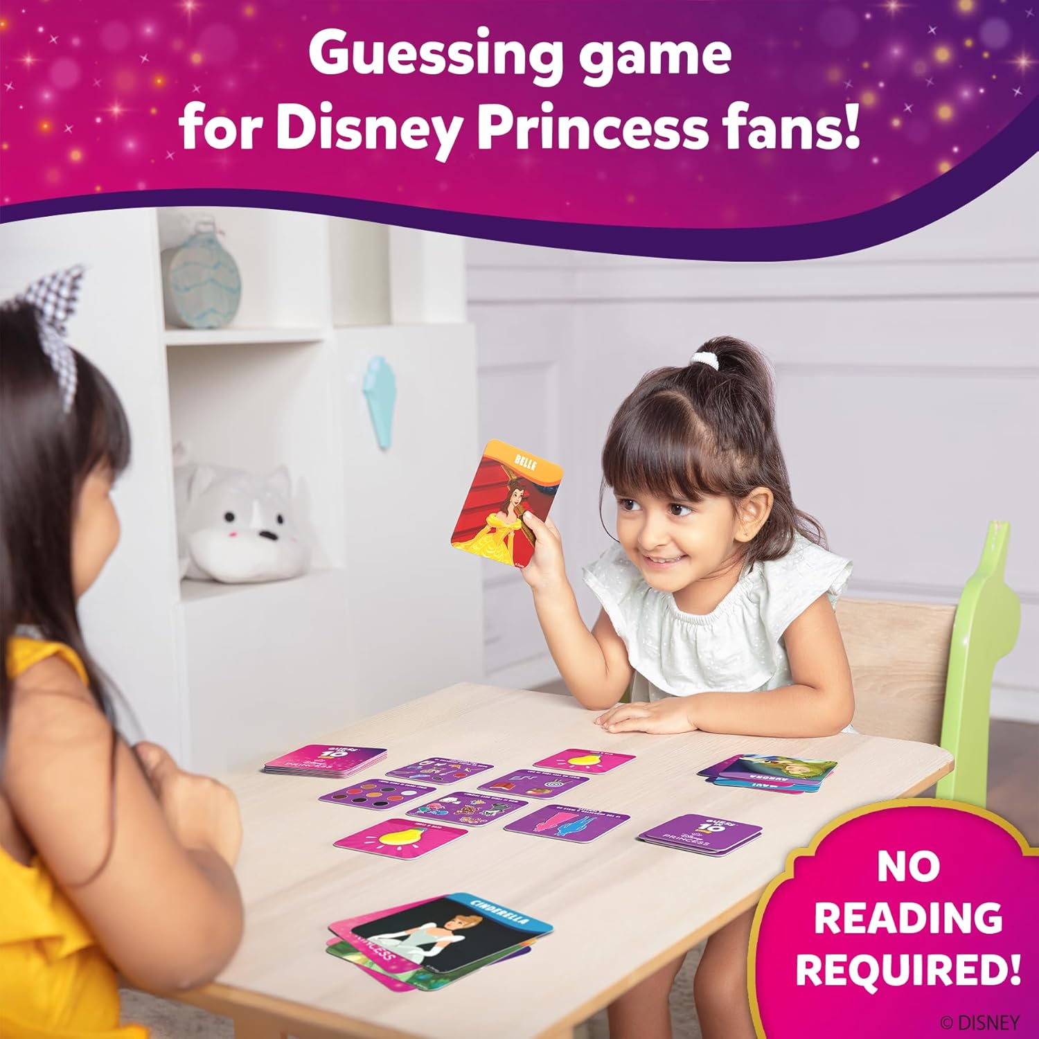 Skillmatics Guess in 10 Disney, Card Game for Girls, Boys, Kids, Teens, Adults, Who Love Cinderella, Mickey Mouse, Moana, Gifts for Ages 6, 7, 8, 9 and Up