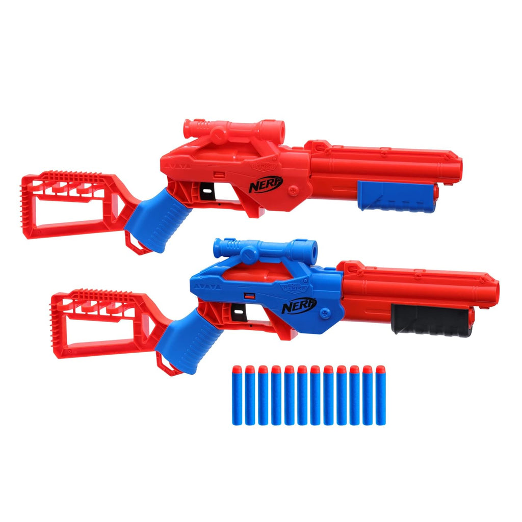 Nerf Alpha Strike Claw Qs-4 Blaster 4 Official Nerf Elite Foam Darts,Multicolor