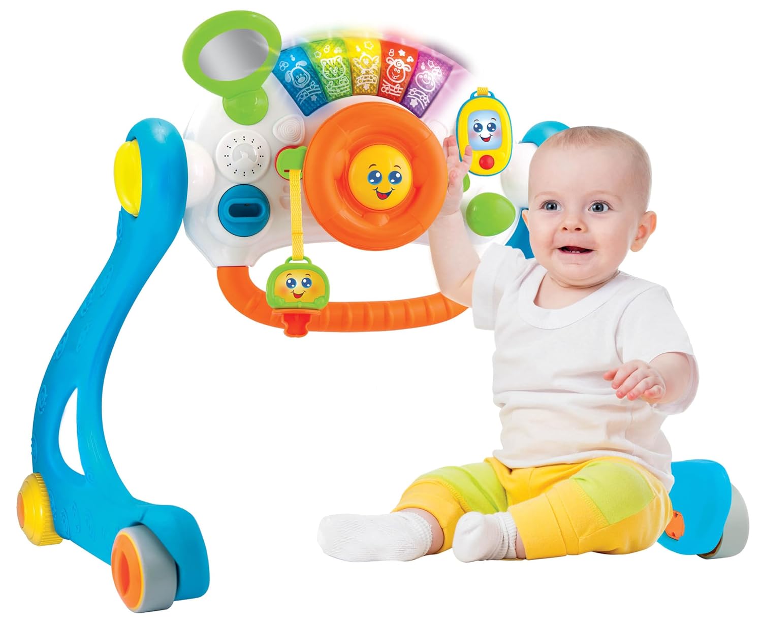 Winfun 5 in 1 Driver Play Gym Walker, Multi Color
