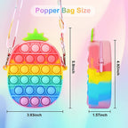 Pop it Pineapple Bag Kid's and Women's Sensory Silicone Pineapple Bag Pop it Party Shoulder Backpack for Fidget Toys for Anxiety Stress Relief, Return Gifts Pop it Rakhi Fidget (Pineapple Bag)