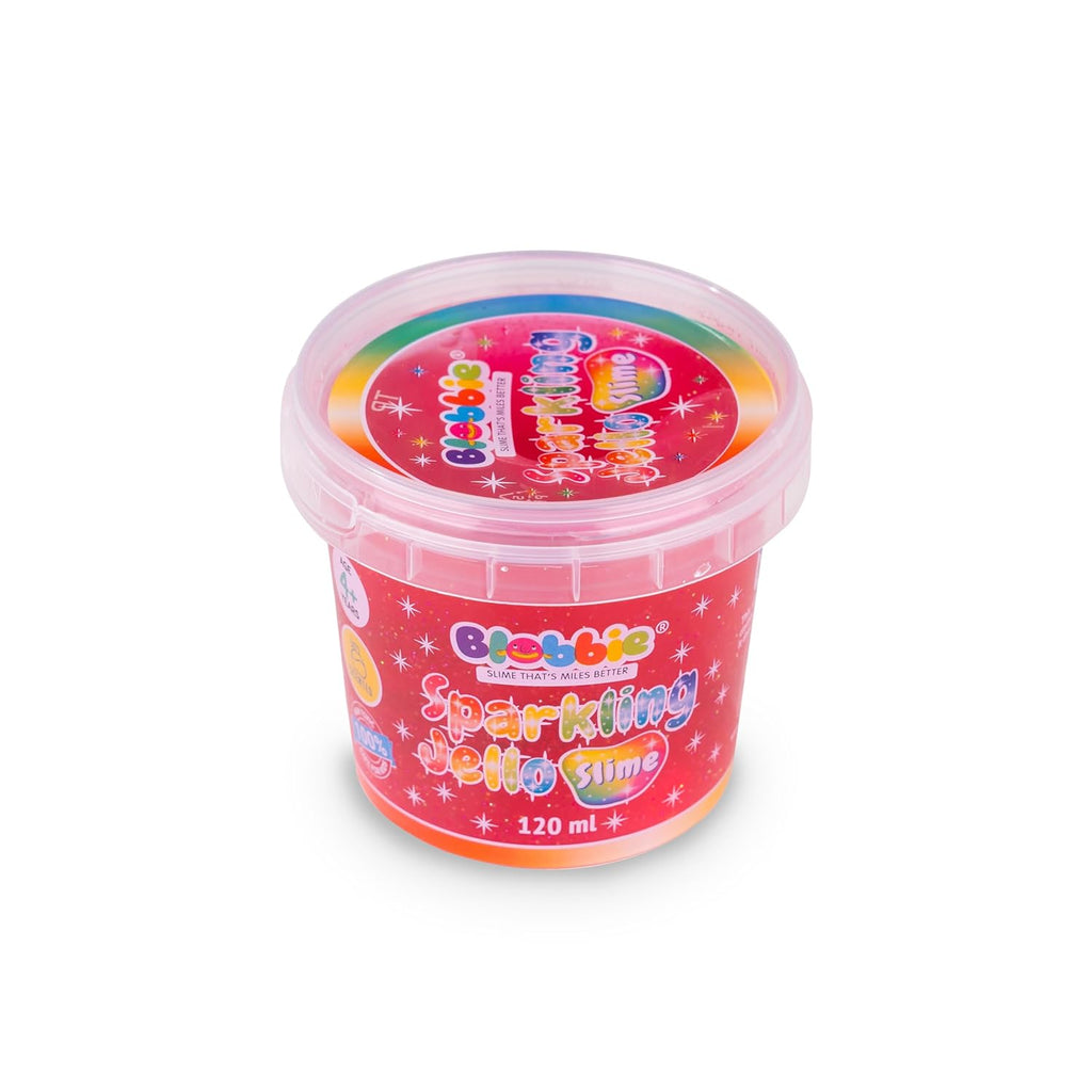Sparkling Jello Slime Set of 3 for Girls - Pink, Purple, Red with Sparkling Glitters - 360 ml - Scented - Non-Sticky - Non-Toxic - Age 4+