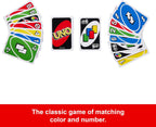 Mattel Uno Playing Card Game for 7 Yrs and Above for Adult,Set of 112 Cards, Multicolor