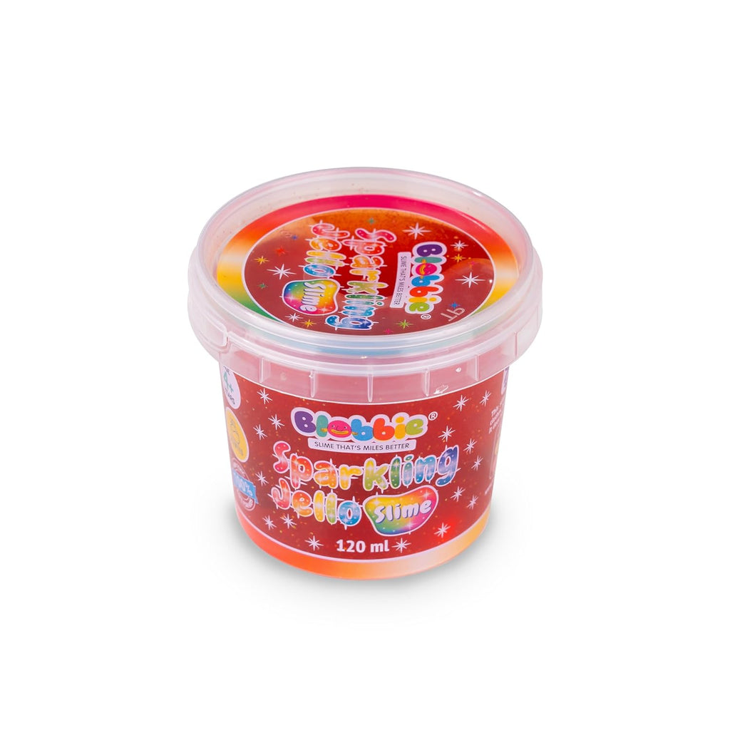 Sparkling Jello Slime Set of 3 for Girls - Pink, Purple, Red with Sparkling Glitters - 360 ml - Scented - Non-Sticky - Non-Toxic - Age 4+