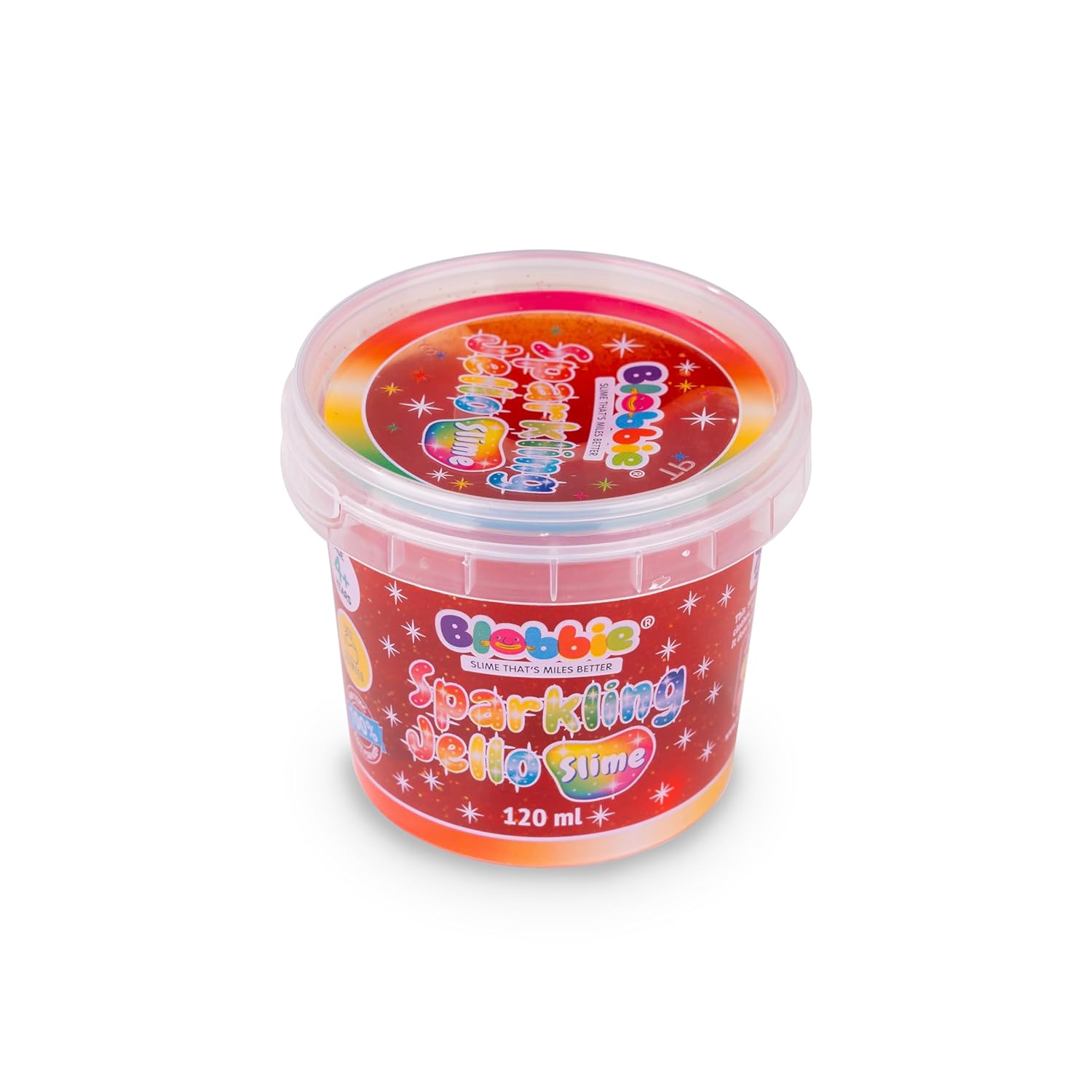 Sparkling Jello Slime Set of 3 for Girls - Pink, Purple, Red with Sparkling Glitters - 360 ml - Scented - Non-Sticky - Non-Toxic - Age 4+