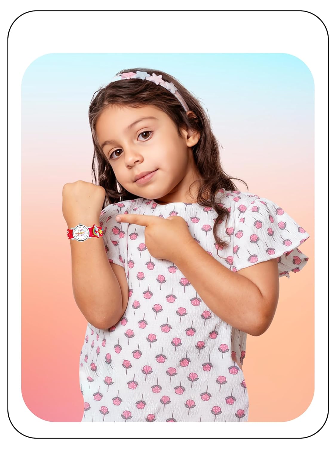 SPIKY Analog Watch for Kids | Unicorn Designer Printed Strap | Water Resistant | Stylish Unisex Best Birthday Gift | Analogue Wrist Watches for Girls & Boys | Age 2-14 yrs