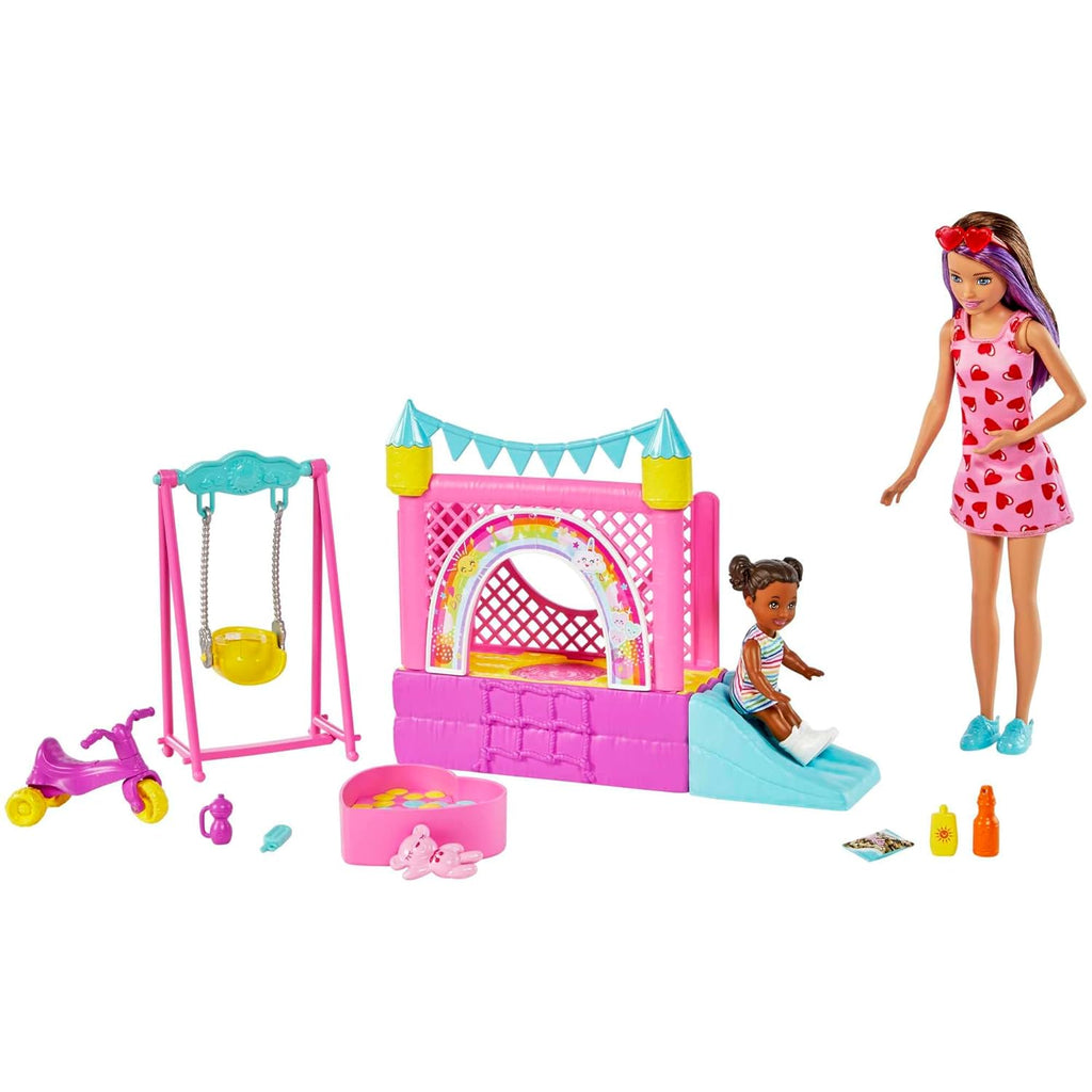 Barbie Doll, Blonde, and Playset with 3 Puppies, Bathtub and Accessories, Gift for 3 to 7 Year Olds