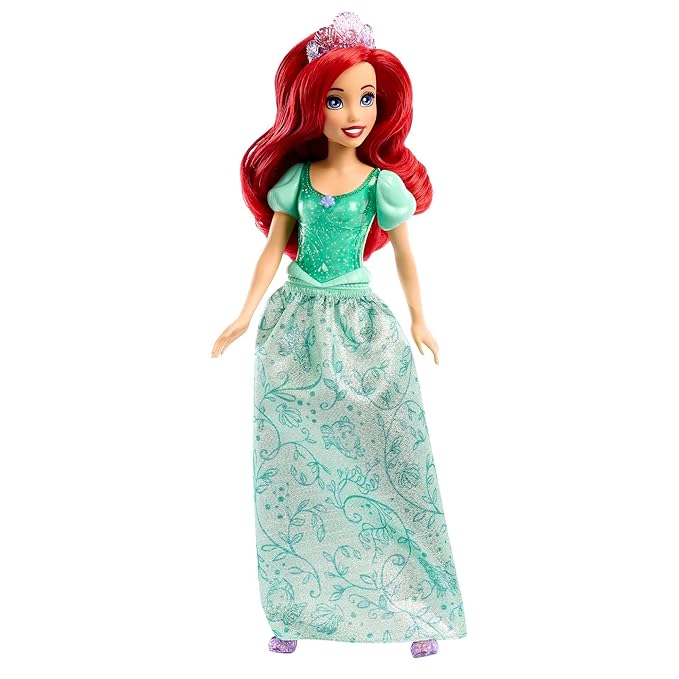 Mattel Disney Princess Dolls, Ariel Posable Fashion Doll Set with Sparkling Clothing and Accessories, Disney Movie Toys