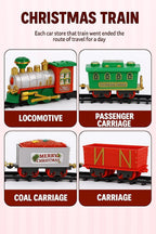 FunBlast Christmas Musical Train Set – 22 Pcs Electric Track Train with Real Water Smoke, Rechargeable Battery, LED Lights and Music, Santa, Bell & Tree Decoration Items for 3+ Years Kids, Boys, Girls