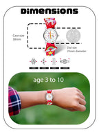 SPIKY Analog Watch for Kids | Unicorn Designer Printed Strap | Water Resistant | Stylish Unisex Best Birthday Gift | Analogue Wrist Watches for Girls & Boys | Age 2-14 yrs