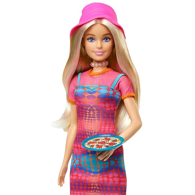 Barbie Doll Set with Clothes & Accessories, Pink Passport Italy Adventures, Includes Blonde Doll & Food Pieces