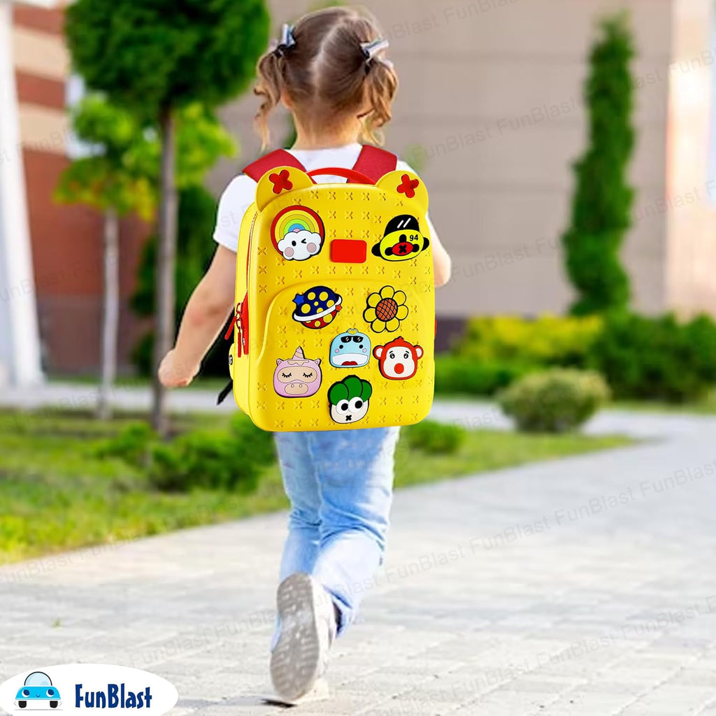 FunBlast Bagpack for Children - Bag for Pre-Schoolers Kids, Small Picnic Bag for Baby, Boys, Girls, Lightweight Miniature Bags for Kids, Boys, Girls (33.2 X 24.8 X 20 Cm)