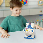 Crackles Light and Sound Musical Upside Down Elephant Toy with Levitating Blowing Floating Ball Crawling Toys for Kids, Electric Walking Toys for 3+ Years -Multi Color