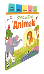 Seek And Find - Animals : Early Learning Board Books With Tabs