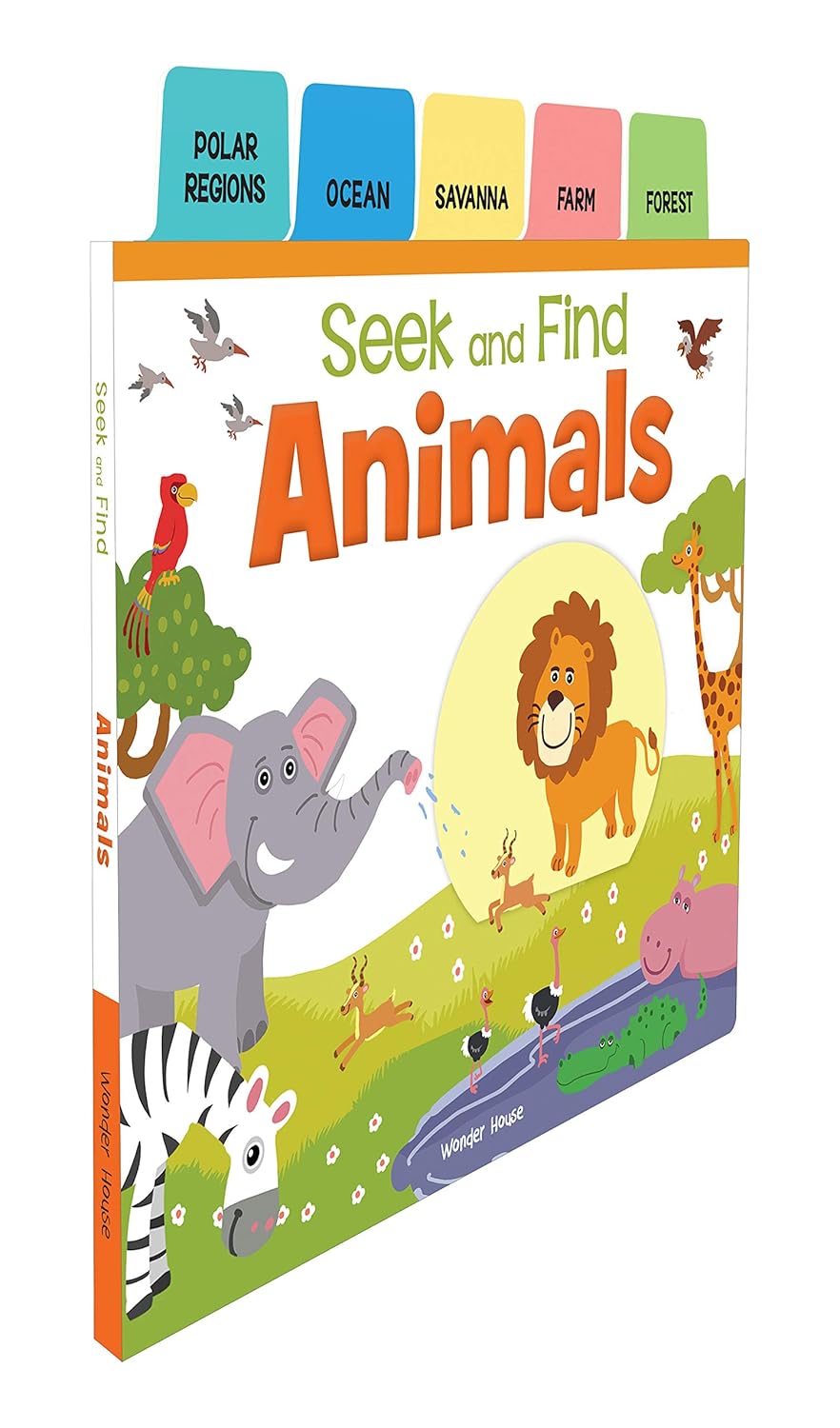 Seek And Find - Animals : Early Learning Board Books With Tabs