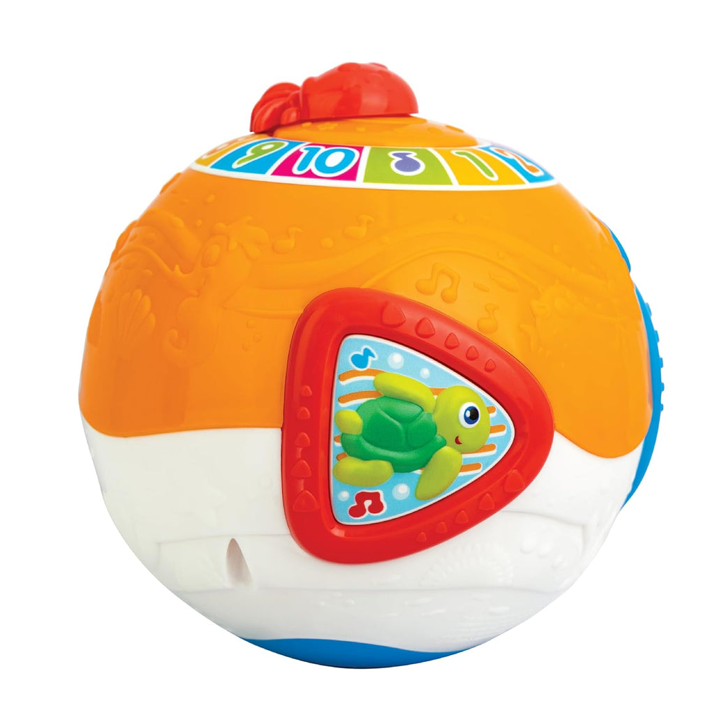 Winfun Roll N Learn Activity Ocean Ball | Interactive Toy with Light, Sound & Rolling Action & Sea Creatures | Great for Motor Skills & Sensory Development of Infant Boy & Girl 8M+