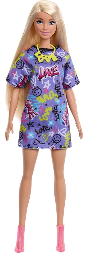 Barbie Doll with Clothes and Accessories, Blond Hair and 3 Party-Themed Mix-and-Match Outfits Including Dresses, Purses and Heels