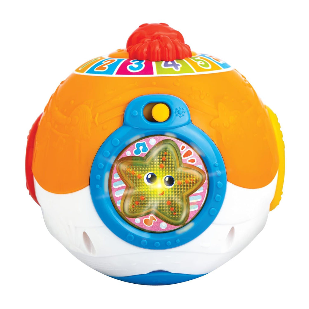 Winfun Roll N Learn Activity Ocean Ball | Interactive Toy with Light, Sound & Rolling Action & Sea Creatures | Great for Motor Skills & Sensory Development of Infant Boy & Girl 8M+