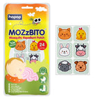 Hopop Mosquito Repellent Patches | MoZzbito 100% Natural Baby Mosquito Patches | Upto 12 Hour Protection Mosquito Sticker | Suitable for Kids & Adults | Deet Free | Pack of 24 | Transport