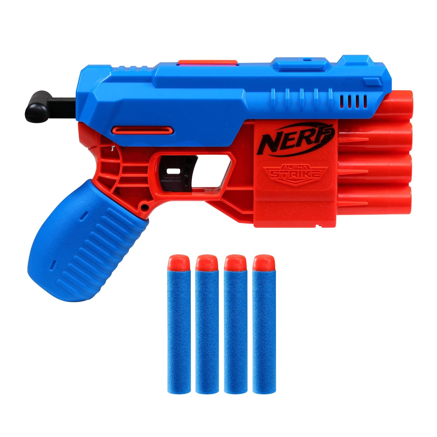 Nerf Alpha Strike Claw Qs-4 Blaster 4 Official Nerf Elite Foam Darts,Multicolor