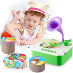 Kids Gramophone Music Player | Educational Phonograph Toy with 96 Story & Learning Cards,Toddler Early Learning Birthday Gift with Music, Rhymes & Stories for Boys & Girls Ages 6 Multicolor