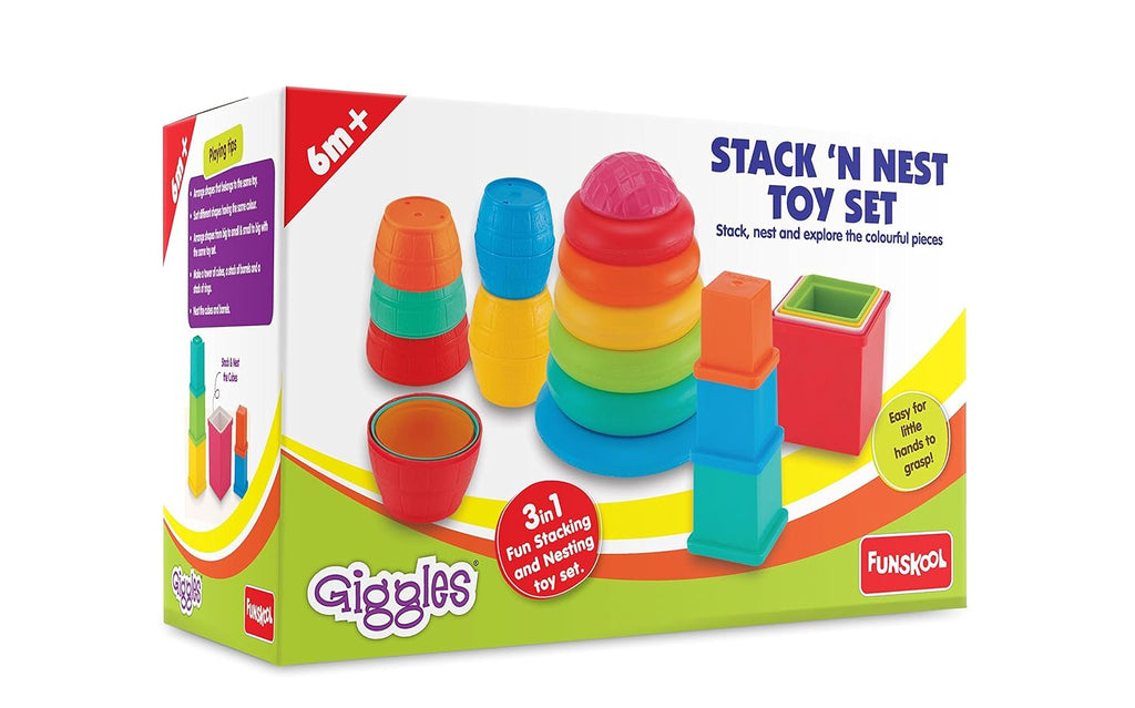 Giggles Funskool Walk N Drive Truck, Fun & Development Toy for Babies, Encourage Walking in Infants, Improve Balance & Coordination, Stimulate Senses, Multicolour, Gift Set for Kids, Ages 18+ Months