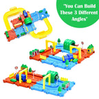 Webby Classic Toy Train Set with Track | Battery Operated Railway Set | Rakhi/Raksha Bandhan/Birthday Gift for Boys & Girls| Train Set with DIY Railway Tracks for Kids (31 Pieces)