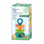 toymate Baby’s Safari World 3-in-1 Gift Set – 17 Pcs Educational Toddler Toys for 12-36 Months, Nesting Eggs, Stacking Cups & Ball Drop Ramp, Learning Playset for Boys & Girls