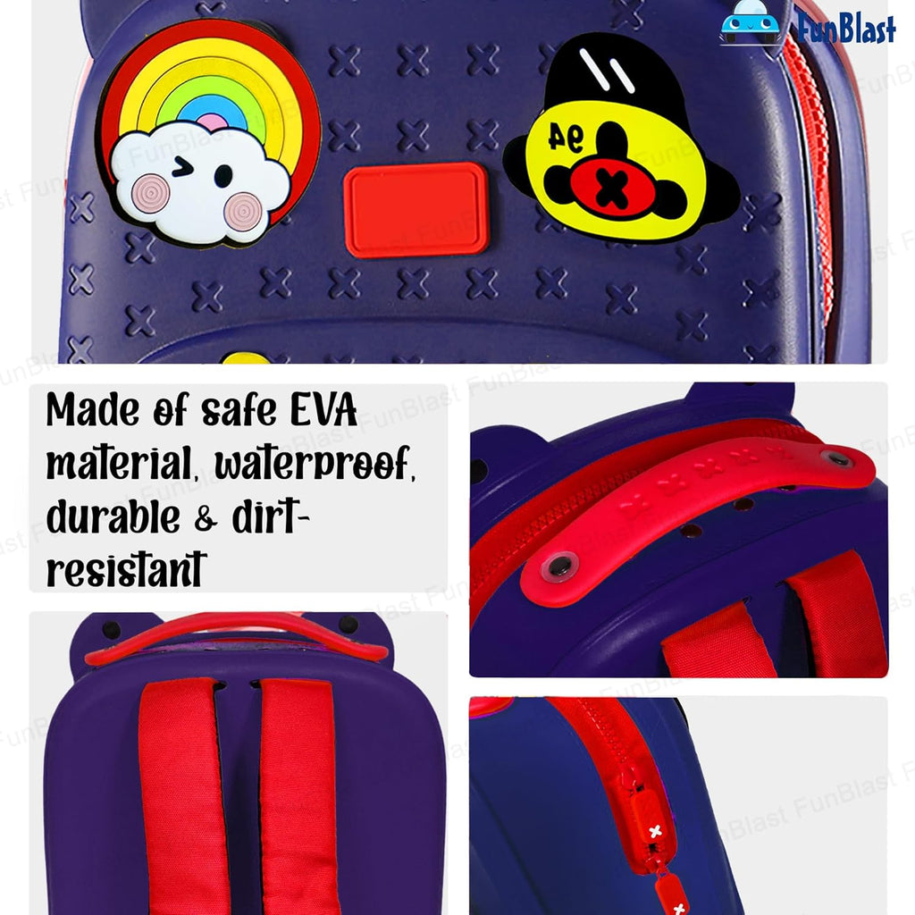 FunBlast Bagpack for Children - Bag for Pre-Schoolers Kids, Small Picnic Bag for Baby, Boys, Girls, Lightweight Miniature Bags for Kids, Boys, Girls (33.2 X 24.8 X 20 Cm)