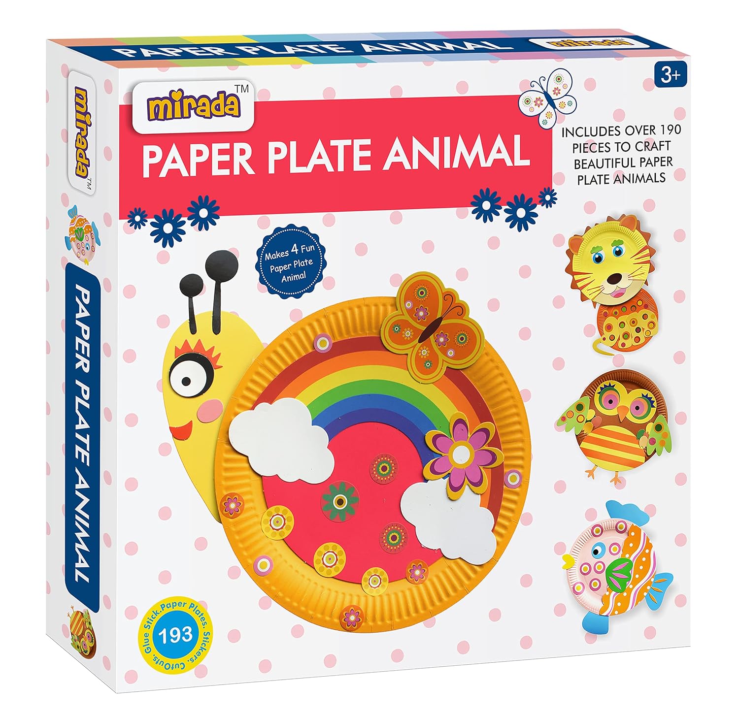 Mirada Art & Craft Paper Plate Animal, Creative Gift Set for Boys & Girls 6+ (MAC2003)