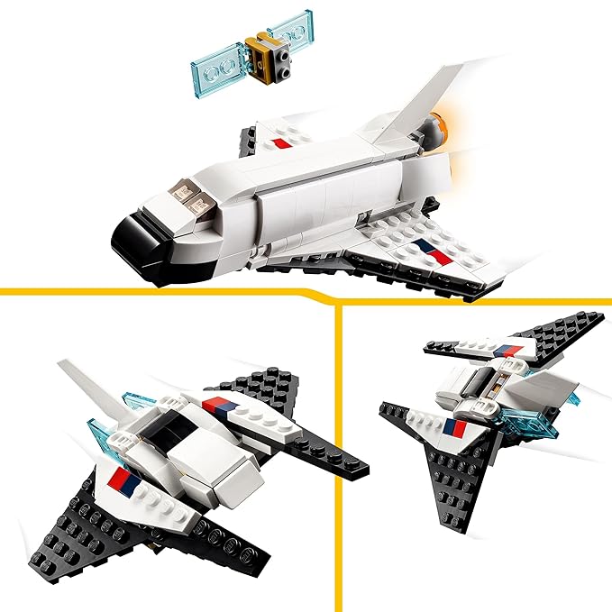 LEGO Creator Space Shuttle 31134 Building Toy Set with Astronaut and Spaceship Models for Kids Aged 6+