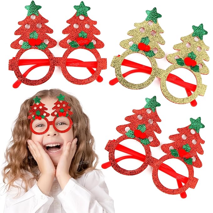 Christmas themed Christmas Googles (Pack of 3)