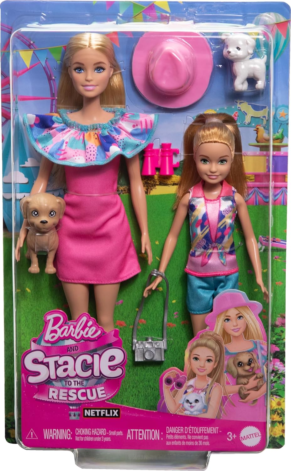 Barbie Doll, Blonde, and Playset with 3 Puppies, Bathtub and Accessories, Gift for 3 to 7 Year Olds