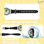 SPIKY Analog Watch for Kids | 3D Cartoon | 7 Multicolor LED Luminous Lights with Silicone Strap | Unisex Best Birthday Gift | Analogue Wrist Watches for Boys & Girls | Age 3-10 yrs