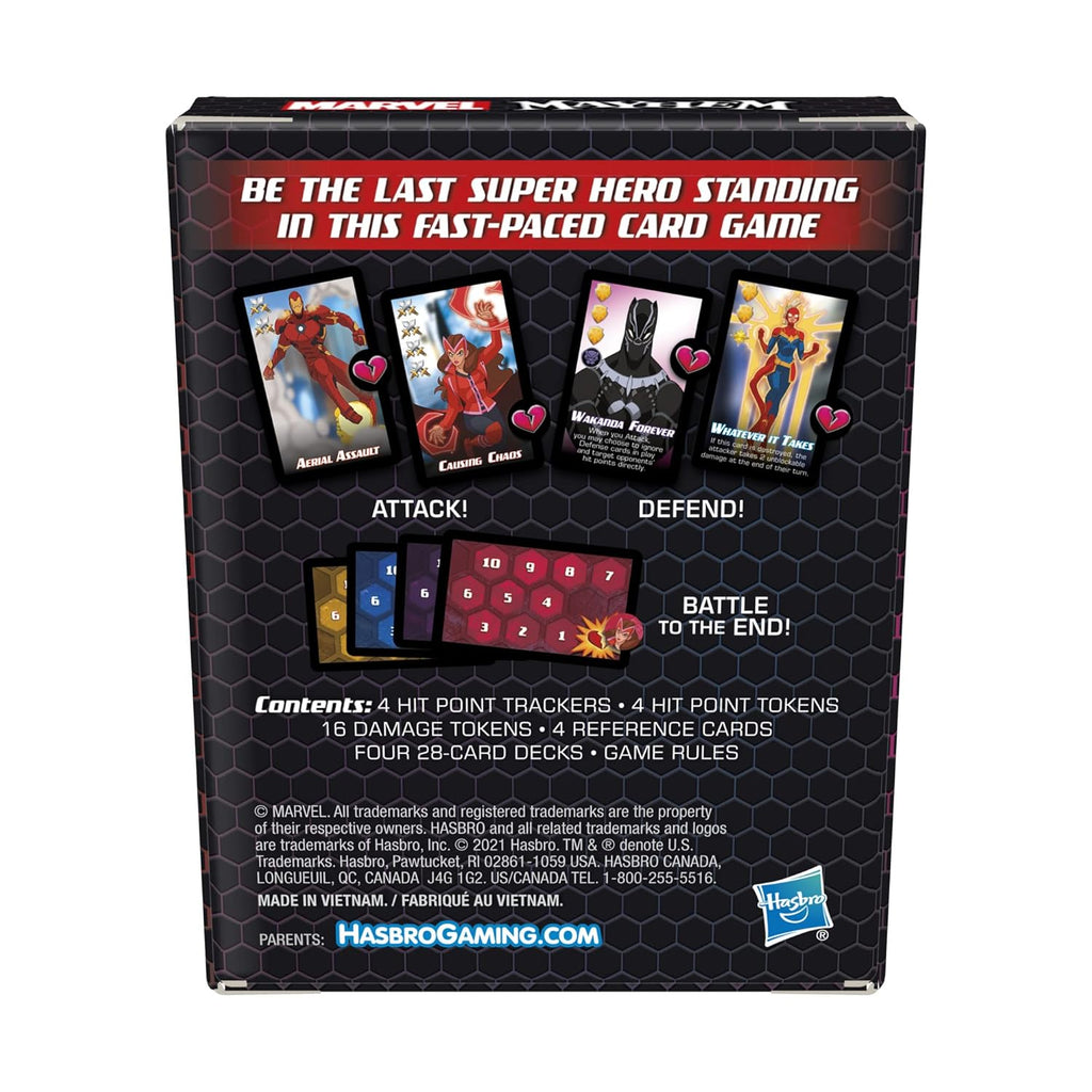 Hasbro Kid Gaming Marvel Mayhem Card Game, Featuring Marvel Super Heroes, Fun Game for Marvel Fans Ages 8+, Fast-Paced, Easy-to-Learn Game for 2-4 Players