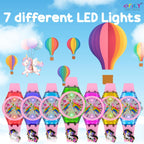 SPIKY Analog Watch for Kids | 3D Cartoon | 7 Multicolor LED Luminous Lights with Silicone Strap | Unisex Best Birthday Gift | Analogue Wrist Watches for Boys & Girls | Age 3-10 yrs