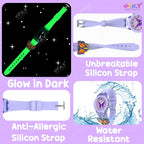 SPIKY Analog Watch for Kids | 3D Cartoon | 7 Multicolor LED Luminous Lights with Silicone Strap | Unisex Best Birthday Gift | Analogue Wrist Watches for Boys & Girls | Age 3-10 yrs