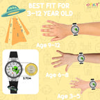 SPIKY Analog Watch for Kids | 3D Cartoon | 7 Multicolor LED Luminous Lights with Silicone Strap | Unisex Best Birthday Gift | Analogue Wrist Watches for Boys & Girls | Age 3-10 yrs