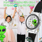 SPIKY Analog Watch for Kids | 3D Cartoon | 7 Multicolor LED Luminous Lights with Silicone Strap | Unisex Best Birthday Gift | Analogue Wrist Watches for Boys & Girls | Age 3-10 yrs